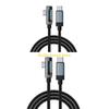 W89C LED Display USB C Cable Bendable USB C Cable for Quick Charging & Data Transfer