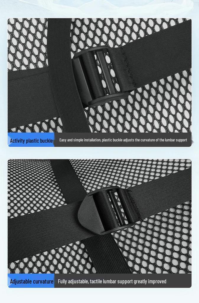 Four Seasons Breathable Gel Lumbar Support Pad for Car - Ideal for Long Sitting