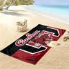 Serviette de plage imprimée South Carolina Gamecocks, Grande serviette douce à séchage rapide pour la plage, le camping, la natation