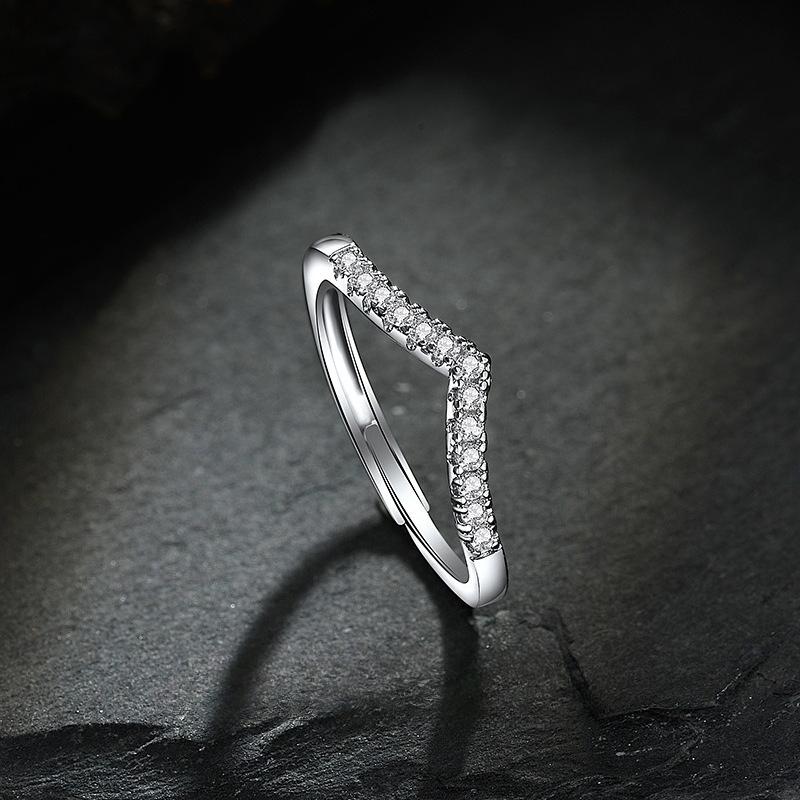 Neuer 925er Sterlingsilberring Verstellbar Schlichtheit Mode Exquisit Herren Damen Schmuck Zubehör Hochzeitssteine Party Geschenke