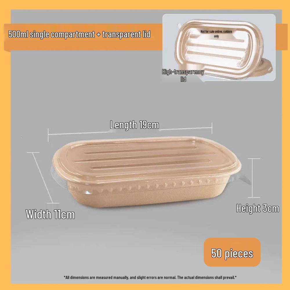 Eco-friendly Biodegradable Disposable Pulp Meal Box for Takeaway Salads and Light Meals