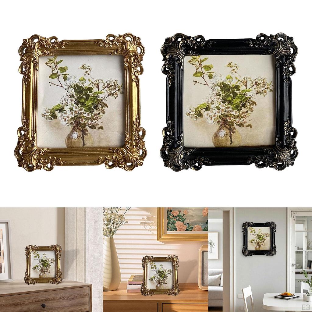 Vintage Picture Frame Antique European Holder Retro Baroque Home Decor for Bedroom Wedding