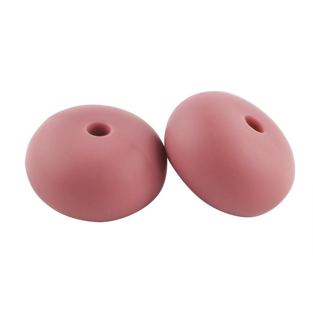 25Pcs/lot 14mm Abacus Silicone Lentil Beads Loose Bead For Jewelry Making DIY Jewelry Accessories Keychain Beaded Pen Bracelets