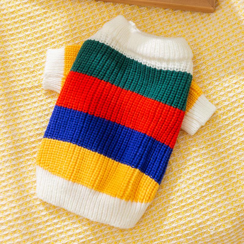 Cat clothes autumn and winter new round neck pullover sweater warm two-legged cat dog hairless cat pet clothing