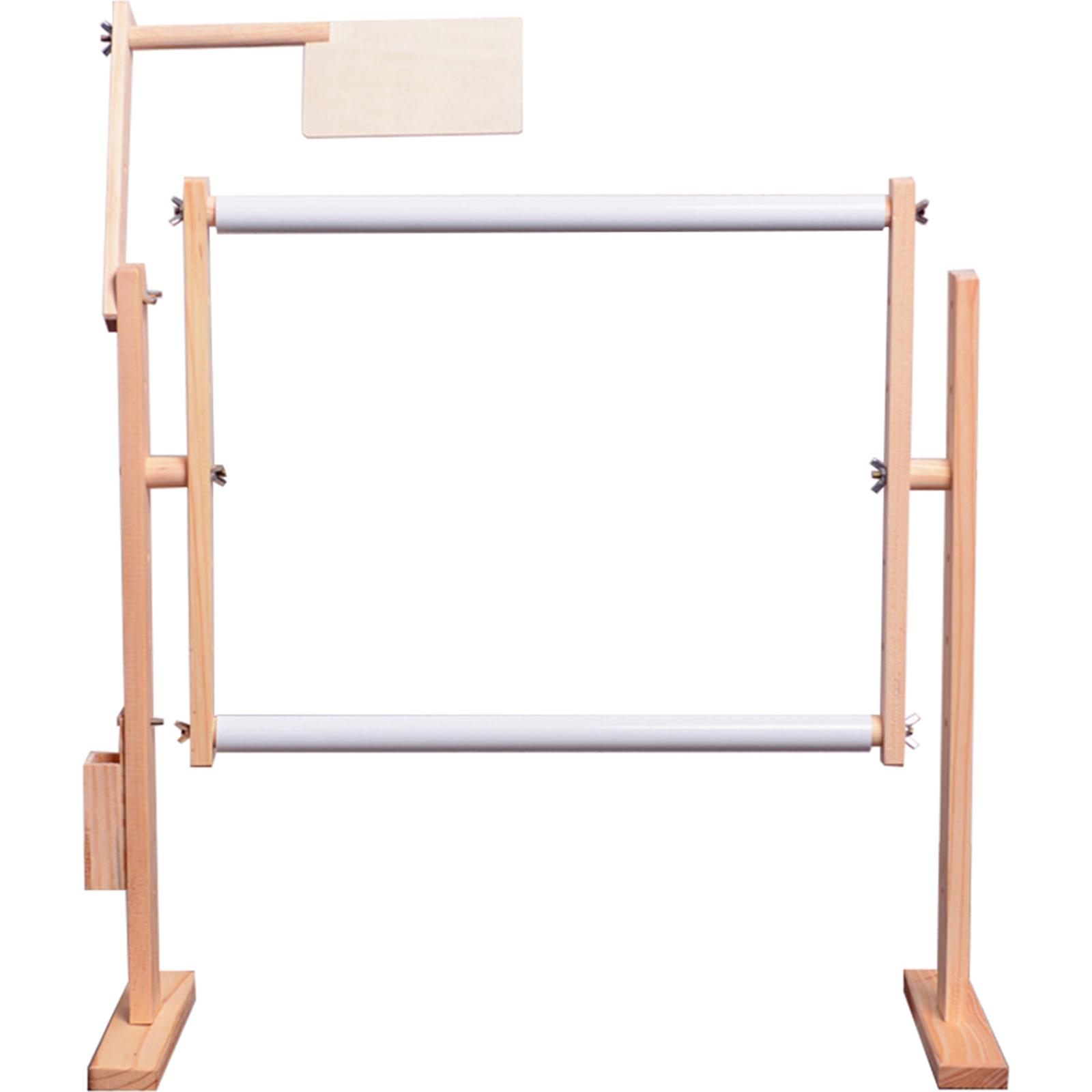 Adjustable Solid Wooden Cross Stitch Frame Rack Tabletop Embroidery Pinus Sylvestris Floor Stand Desktop Handwork