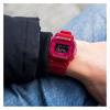 Casio G-SQUAD Series Fashionable 200m Waterproof Quartz Movement Resin Strap Japanese and Korean Watch Women’s Watch Red Dial DW-5600SB-4ER
