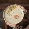 Plant Ash Big Head Goldfish Pot Bearing Tea Tray Ceramic Creative Small Tea Table Round Dry Brewing Tray Tea Tray Fruit Tray