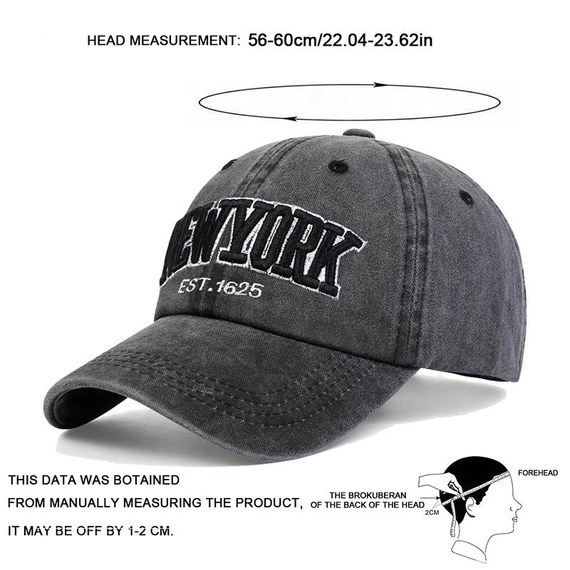Unisex New York Embroidery Baseball Caps Spring And Autumn Outdoor Adjustable Casual Hats Sunscreen Hat Sports Golf Cap