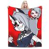 Anime Sexy Loona Blanket Quality Warm Helluva Boss Throw Blanket Winter Girls Boys Couch Chair Sofa Bed Print Bedspread