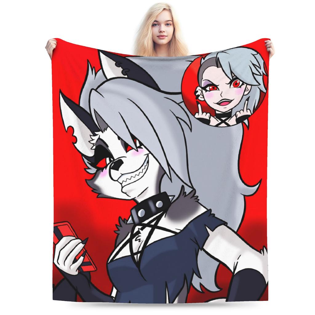 Warme Decken Junge Mädchen Dekorative Loona Bettwäsche Überwürfe Helluva Boss Flanell Tagesdecke Für Heimdekoration Lustige Sofa Bett Abdeckung