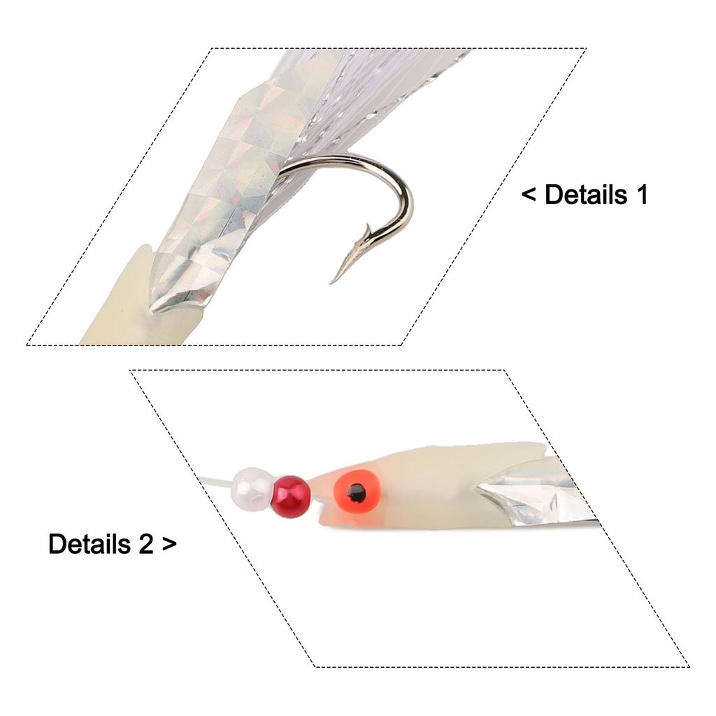Bait Jigs Fishing 0.5mm/80mm Supporting String 3/0# 5 Pcs/Pack