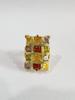 Chenrui Vibrant Square Brick Statement Ring - Trendy European and American Jewelry