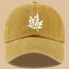 Maple Leaf Print Retro Trucker Cap Breathable Adjustable Baseball Cap Unisex Sun Hat