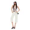 Trendy Summer Low Rise Raw Wash White Denim Cropped Capri Pants For Women Slim Straight Versatile AllMatch Casual Bottoms