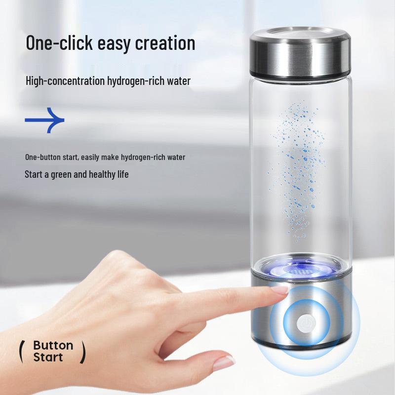Hydrogen Health Cup: High-Concentration Hydrogen-Rich Water with Electrolysis and Inhalation Function.