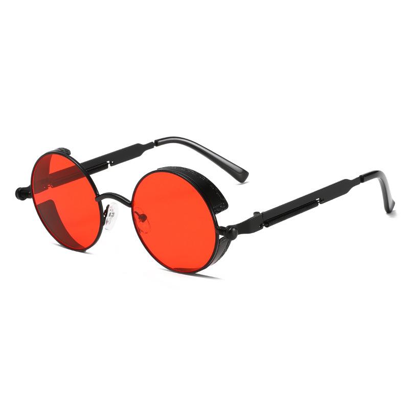 New Retro Round Frame Sunglasses Fashion Women Metal Oval Glasses Men Outdoor Driving Eyeglasses UV400