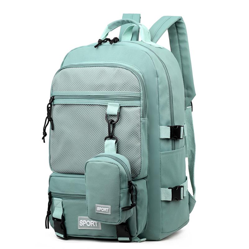 Spacious Korean-Style Unisex Backpack with Pencil Case for Elementary & Middle School Students