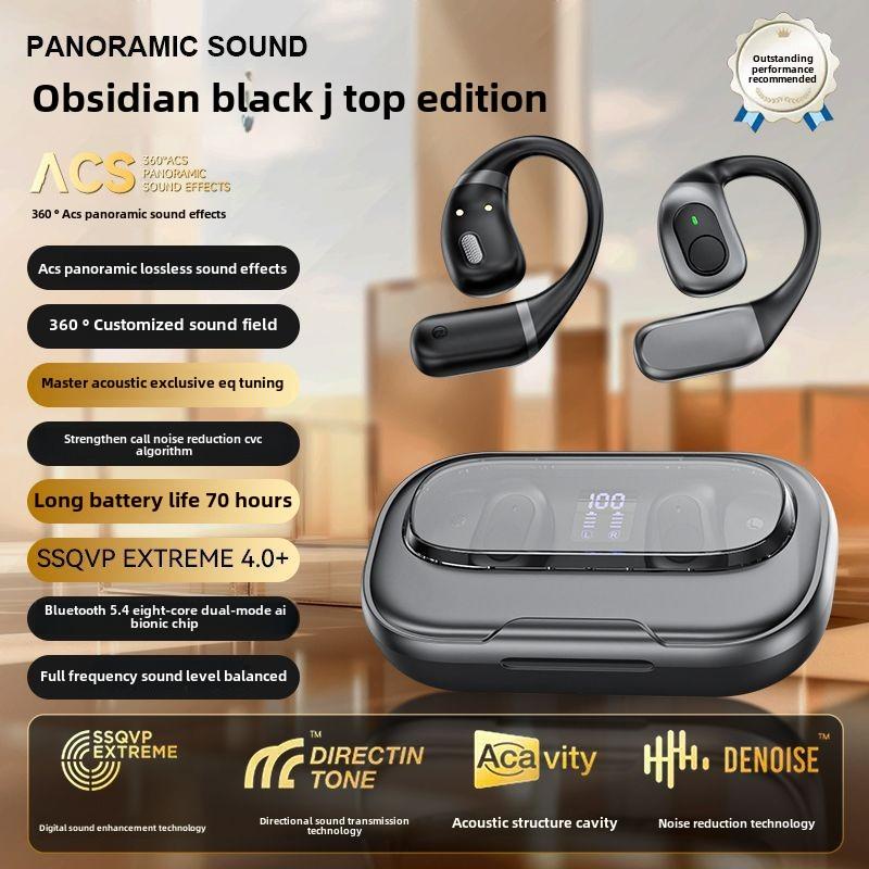 

Новые спортивные наушники Earless OWS Bluetooth с длительным сроком службы и шумоподавлением чёрный