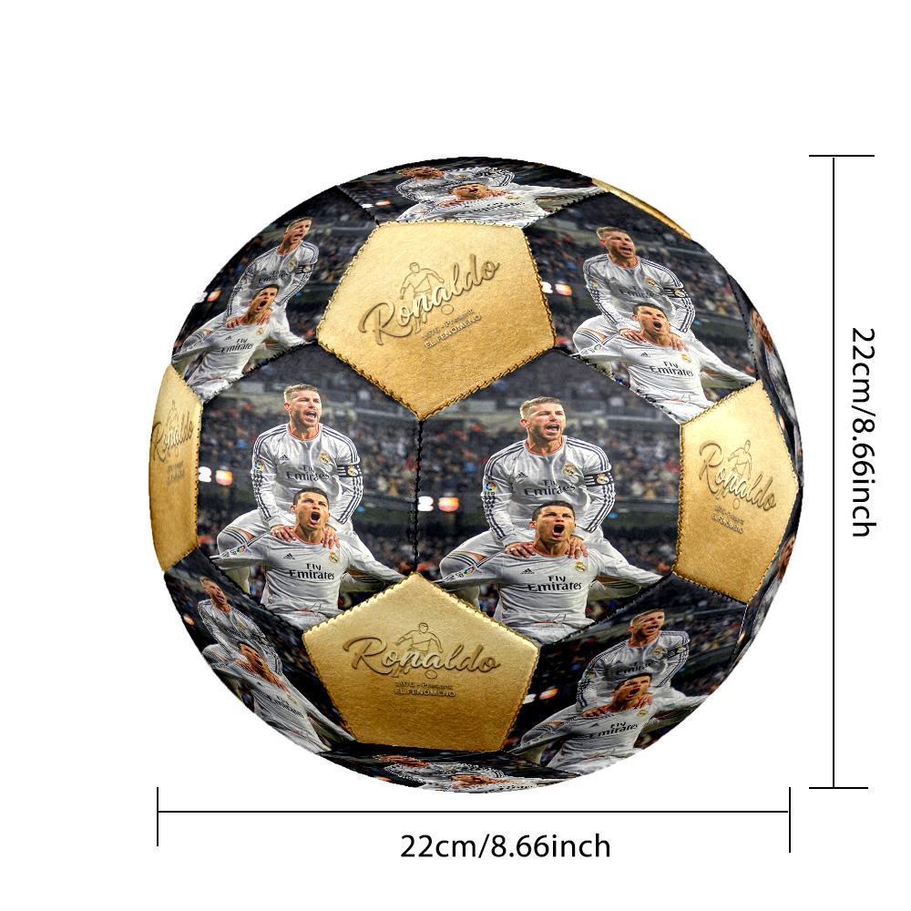 Ronaldo's Juventus Celebration Size 5 Soccer Ball Machine-Stitched Indoor/Outdoor Universal Football perfect gift for sports enthusiasts