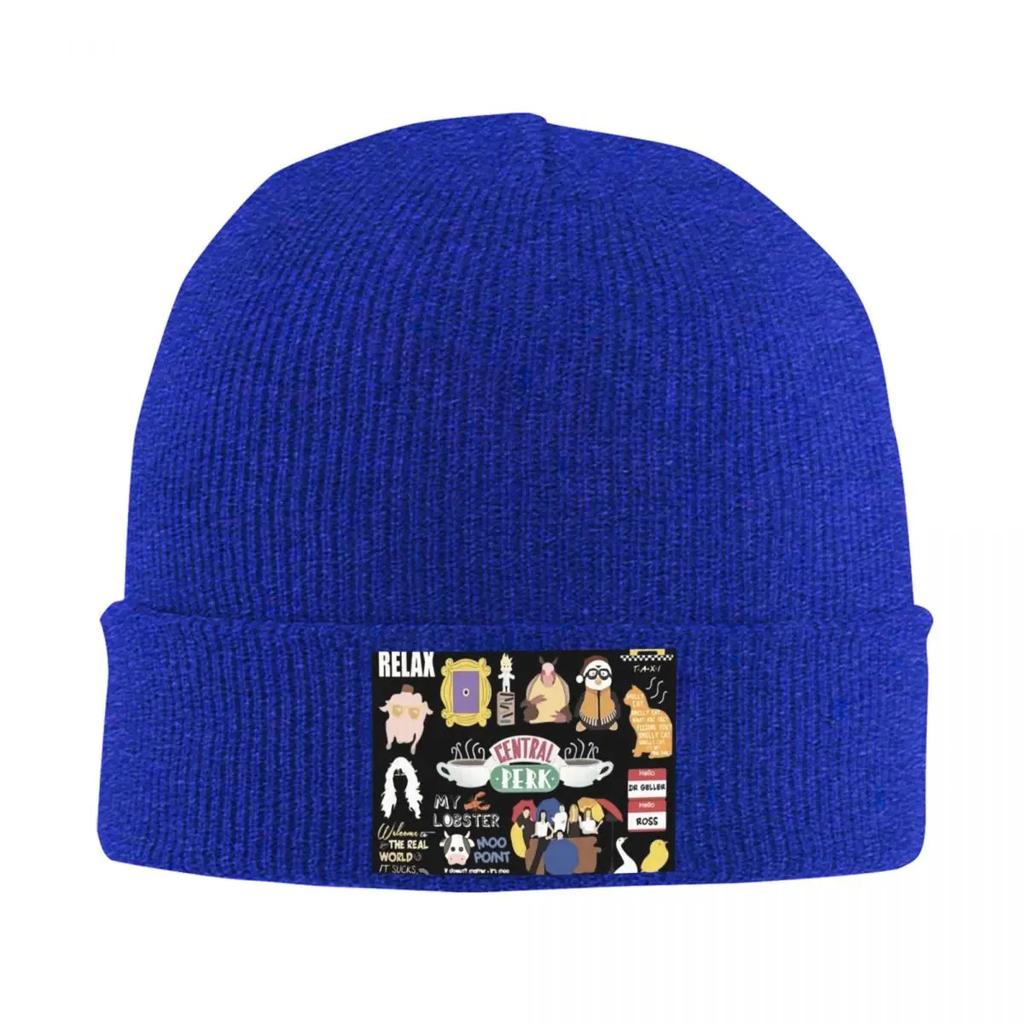 Unisex Funny Friends Collage Warm Knitted Cap Winter Knit Bonnet Hat Skullies Beanies Hip Hop Caps for Unisex