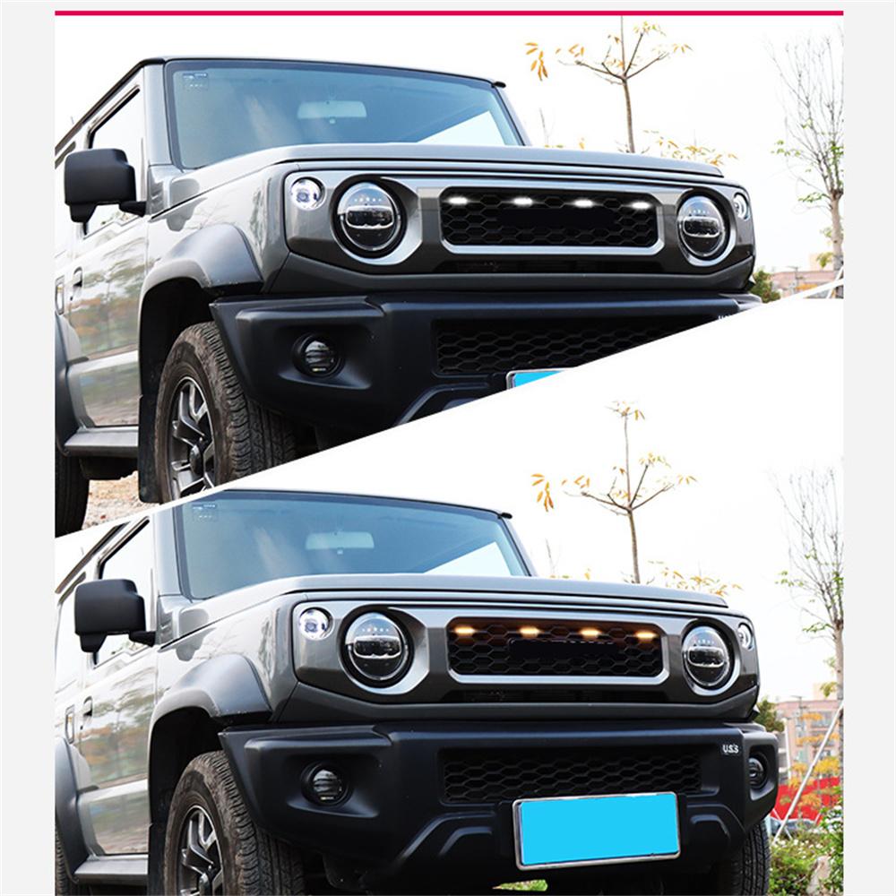 4Pcs LED Front Grille Light White & Amber for Suzuki Jimny JB64 JB74 2019-2021