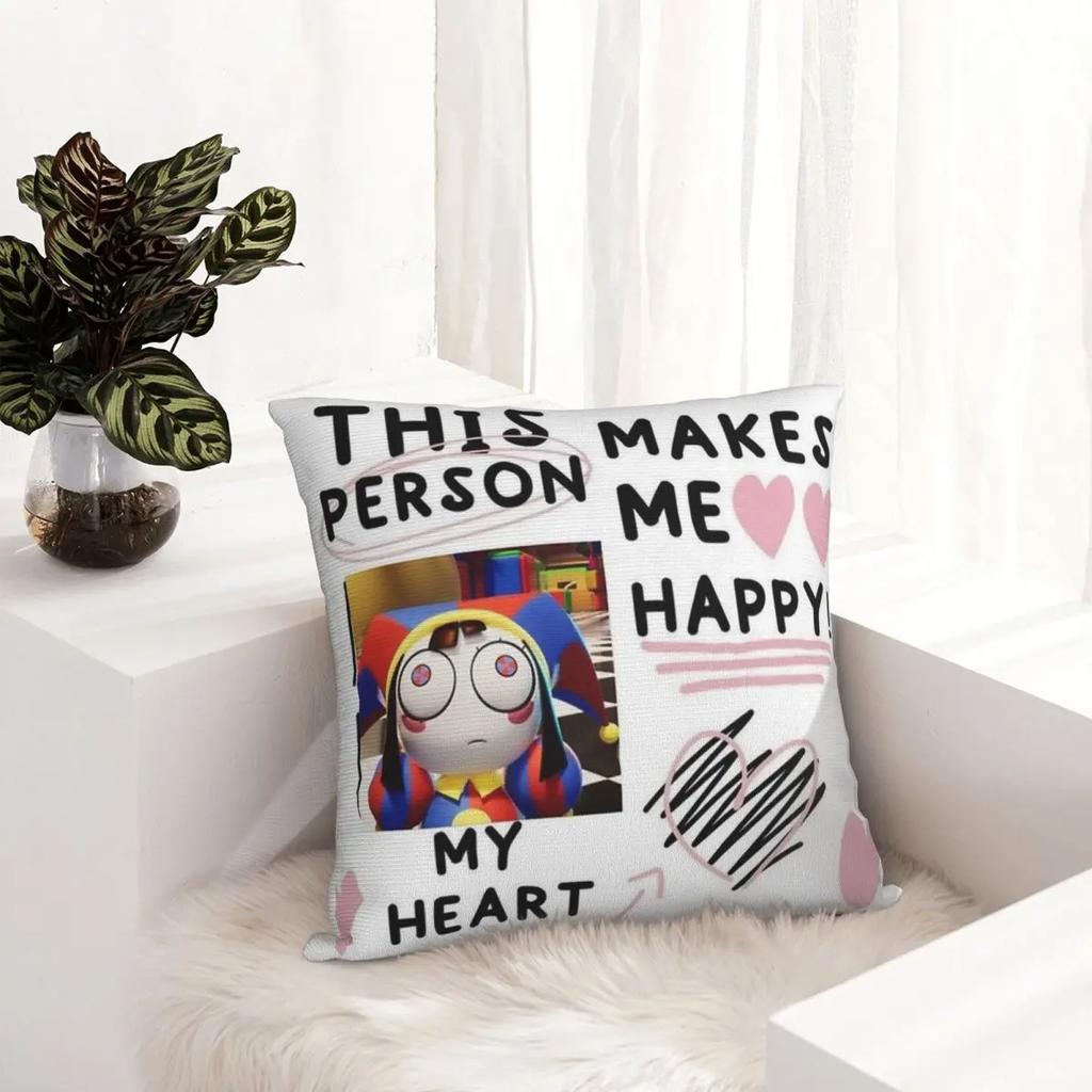 Pomni El Increíble Circo Digital Paquete Funda para Cojín Decorativo Cojín Casual Fundas para Cojín