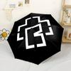 Black Rose Symbol Compact Travel Automatic Umbrella with 8-Rib Foldable Design for Women/Men Fashionable Accessory Birthday/Christmas Gift