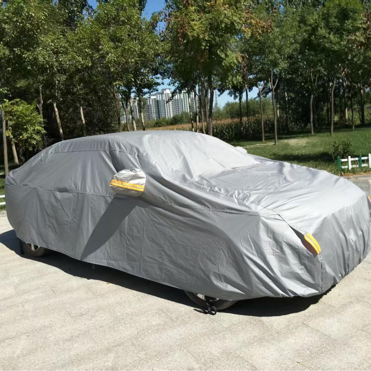 

All-Season Universal Car Cover: Cotton-Thickened, Sun, Rain, Heat, Leaf & Scratch Protection 2S 3.6x1.7x1.5 серый