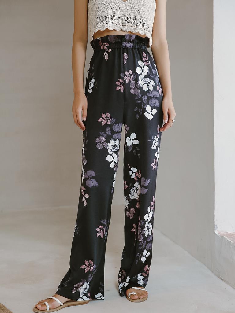 Laengsseon Flower Wide Pants