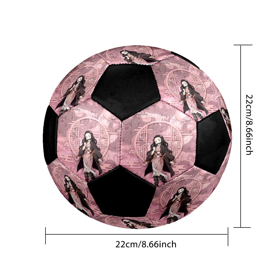 1pc Demon Slayer Kimetsu No Yaiba Football Soccer Ball Size 5 Indoor Soccer Ball Fashion Colorful Backyard Game -Great For Sports Fans Gift HE9