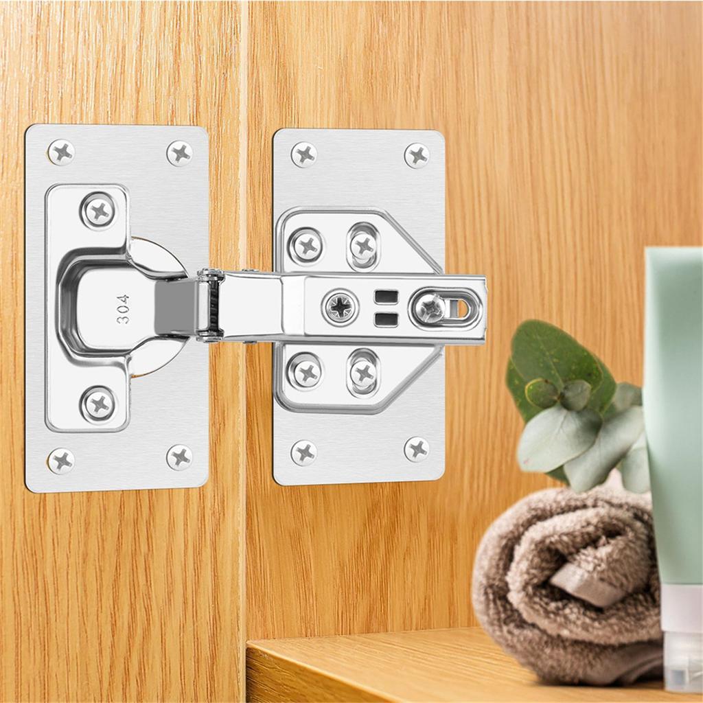 New 12-Pack Hinge Repair Kit - Cabinet Door Hinge Repair Plate Hinge Fixing Plate for Kitchen Cupboard Door Locker Cabinet