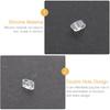 20Pcs Double Hole Silicone Stoppers for Jewelry Making Anti-Slip Necklace and Bracelet Clasps DIY Craft Accessories