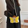 Fairy bag 2025 new small fragrant wind pearl chain bag trendy fashion sequins butterfly foreign style messenger shell bag