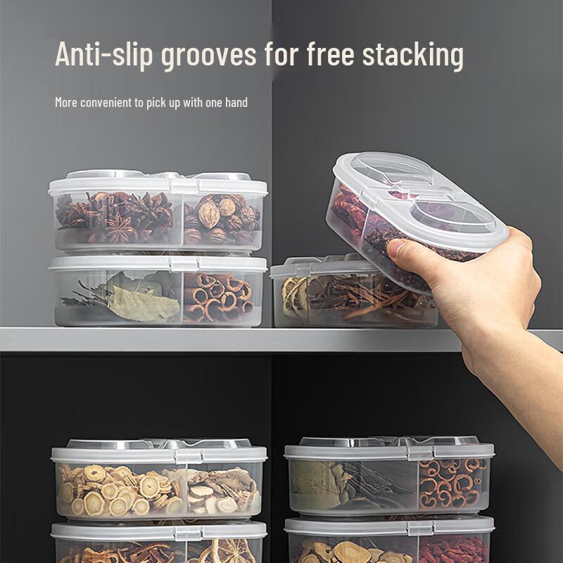 Sealed Plastic Spice Storage Jars - 4-Pack