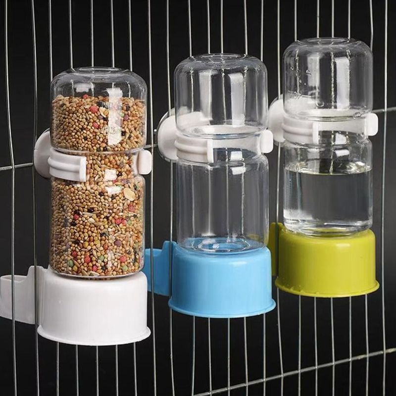 140ml Automatic Birds Drinker Transparent Large Capacity Automatic Feeder Leak-proof Hamster Bottle