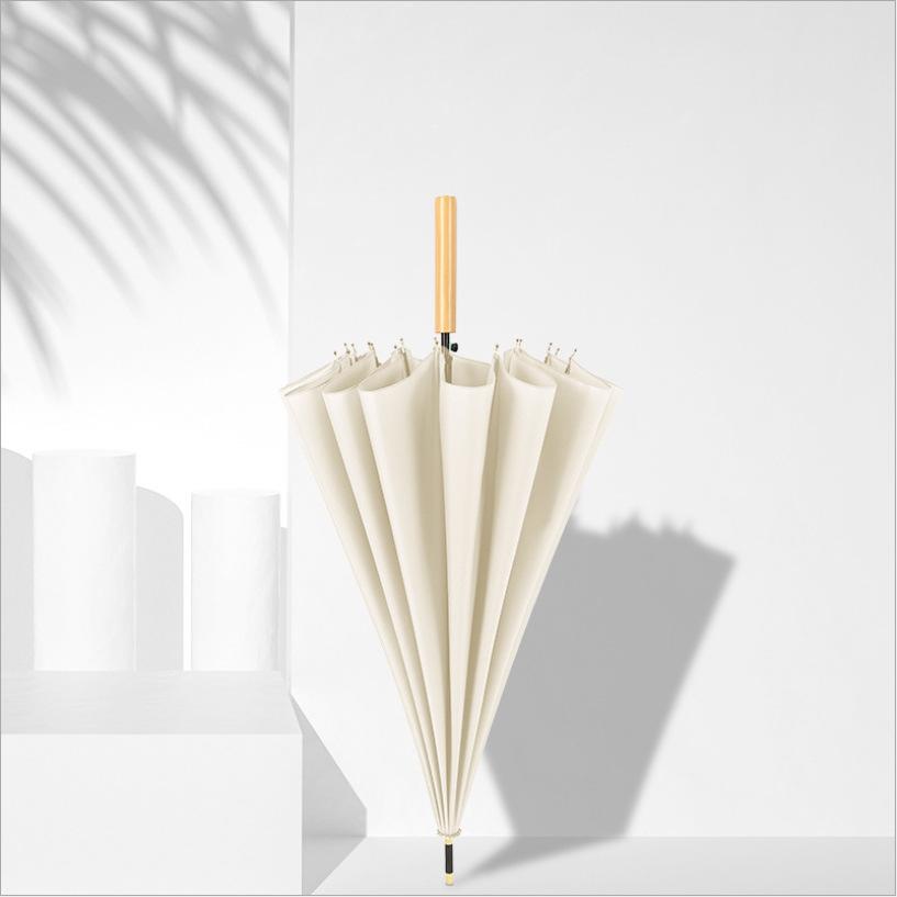 Japanese minimalist long-handle automatic umbrella for women, INS Wind Forest style, simple and fresh double gift