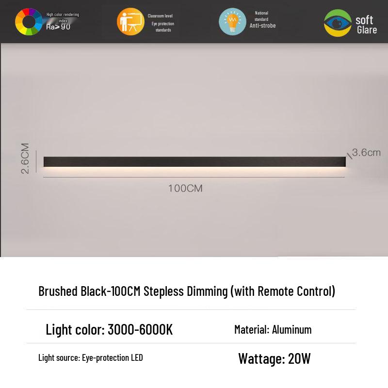 Minimalist Modern Strip Wall Light for Bedroom, Living Room, or Sofa Area