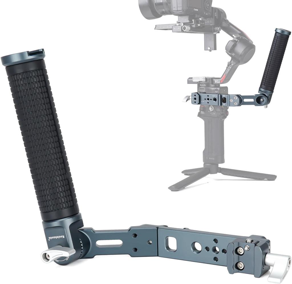 Koolehaoda Adjustable Sling Hand Grip Gimbal Handle for DJI RS RS 4 RS 3 RS RS 3 RS and RSC 2 Gimbal with NATO Clamp and Cold Shoe Mount for Wide