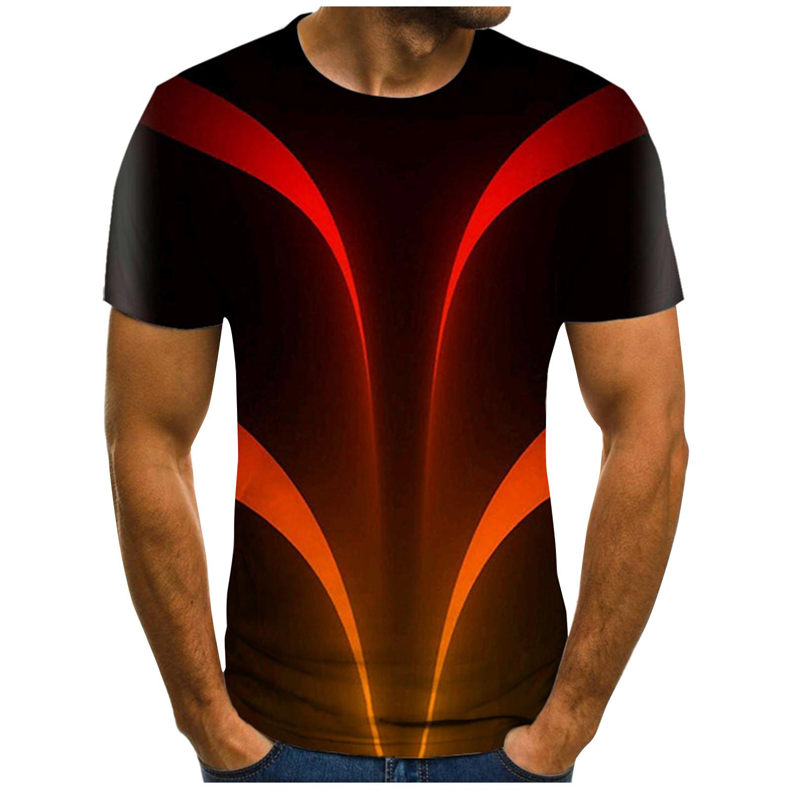 Мужская футболка с коротким рукавом и принтом — фото 5