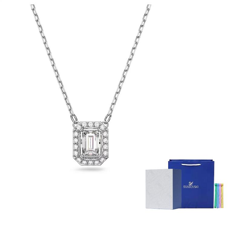 Swarovski Una pendant necklace F-Camellia Embossed Gift Box серебряный