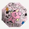 1pc BT21 Cooky Outdoor Umbrella - Automatic Opening/Closing, Portable 3-Fold Design, 8-Rib Iron Frame, Perfect Gift for Fans, Travelers, Daily Us