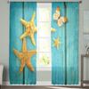 Starfish Butterfly Wood Grain Modern Tulle Curtains For Living Room Bedroom Home Kitchen Window Sheer Curtains