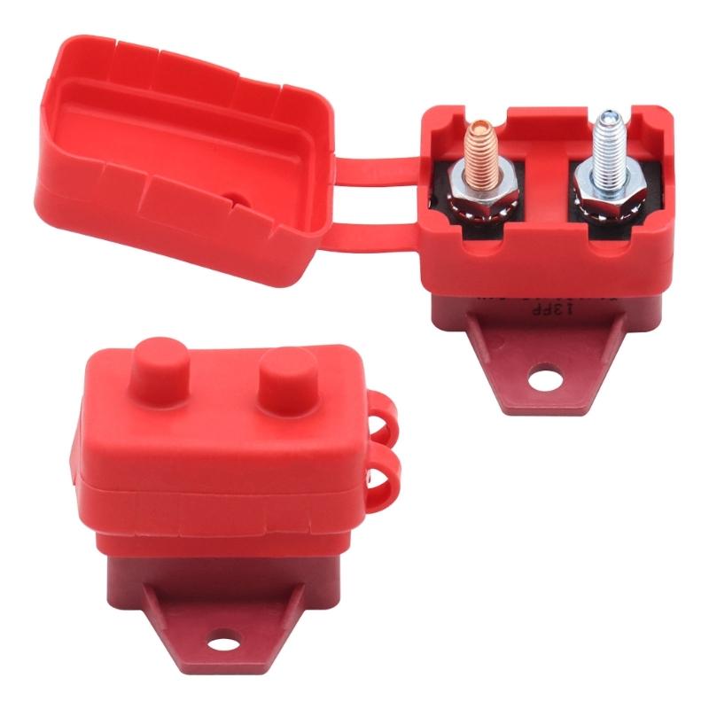 10A Circuit Breakers Auto Reset Function with Waterproof Cover Studs Bolt for Automotive, Marine, Trailers