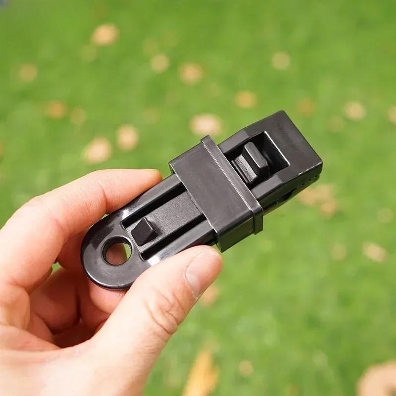 Outdoor-Zeltüberdachungsclip, Sonnenschutz, winddichte Befestigungsschnalle, verstärkte Windseilschnalle, großer Zeltclip, Camping- und Wanderzubehör