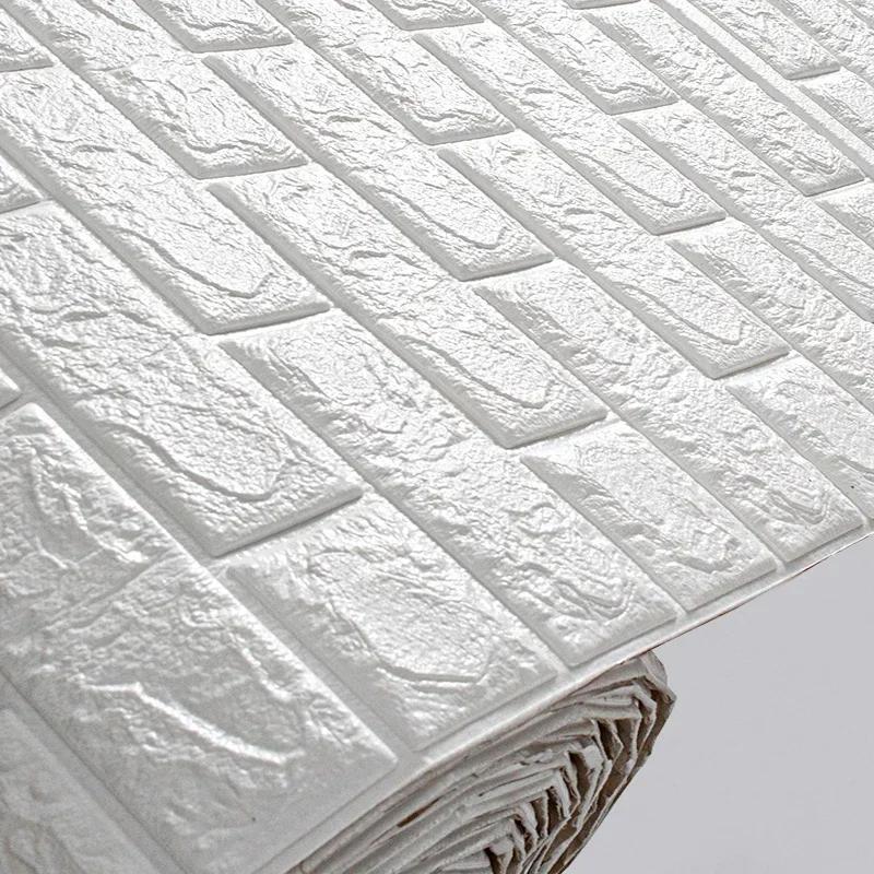 70cm*2m 3D Měkká Pěnová Cihlová Samolepka na Tapetu DIY Samolepicí Obývací Pokoj Domov Kuchyň Koupelna Dekor Tapeta Oloupni a Nalep