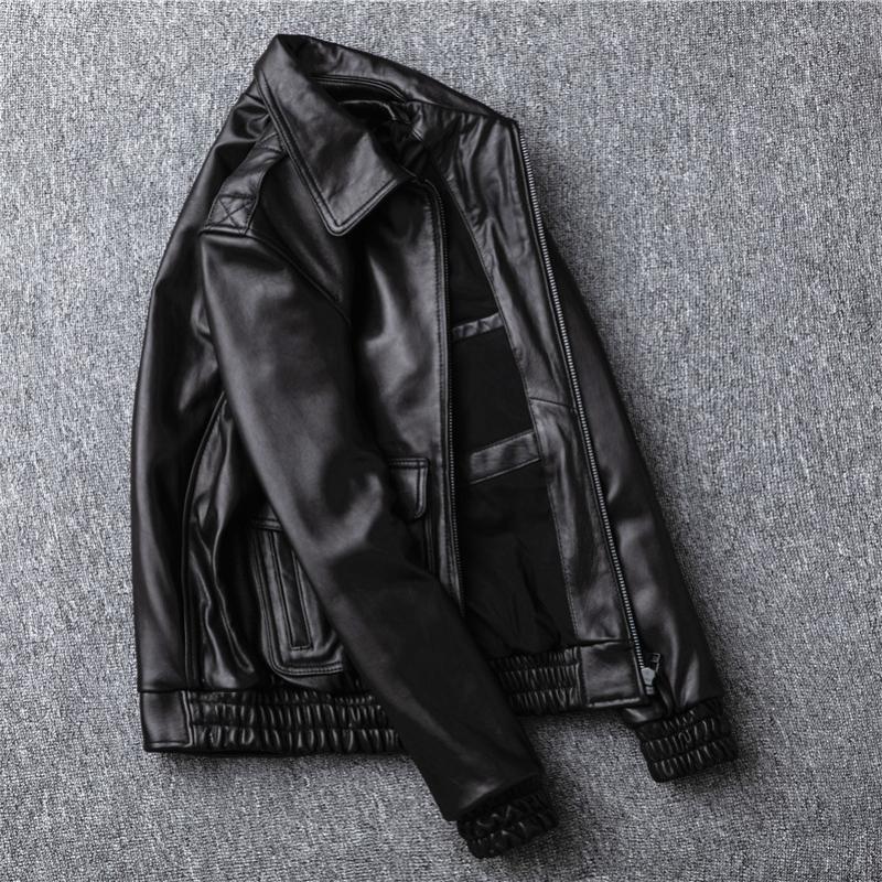 Air Force Pilot Leather Jacket New Zealand First Layer Sheep Leather Leather Men's Short Flight Suit Jacket