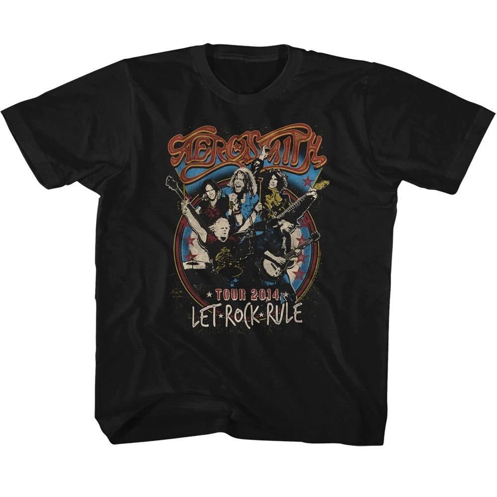 Aerosmith Let Rock Rule Tour 2014 On Stage Youth T Shirt Rock Band Music Merch M