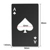 1 pz creativo apriscatole per bottiglie a forma di poker in acciaio inossidabile formato carta di credito bar ristorante birra strumento di apertura in metallo regalo