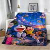 D-Doraemon Movie Anime Film Cartoon 3D Flannel Blanket Soft Throw Blanket Art For Home Decor Bedroom Bed Sofa Picnic Fans Gift