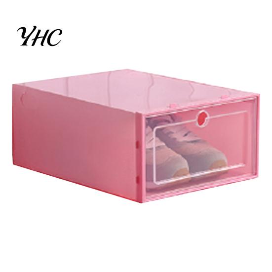 Transparent Stackable Dustproof Flip Type Shoes Storage Container Home Decor